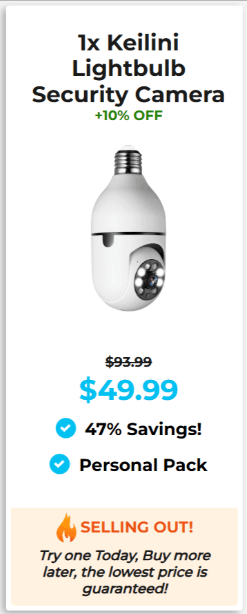 Keilini Lightbulb Security Camera