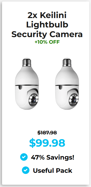 Keilini Lightbulb Security Camera